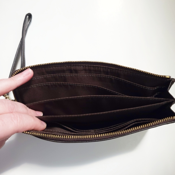 Coach Wristlet Brown Leopard Print Wallet Organizer - Picture 7 of 11